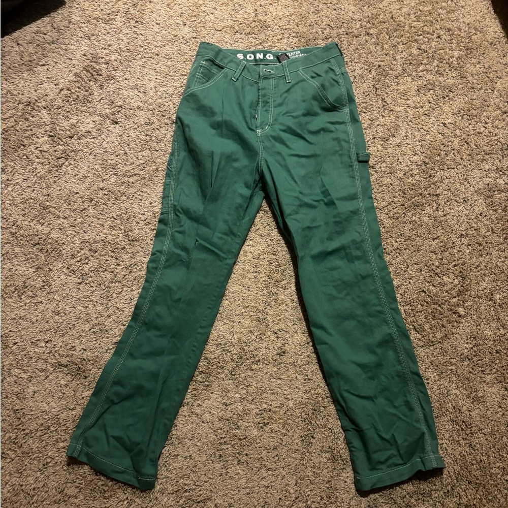 SONG Green Boyfriend Jeans